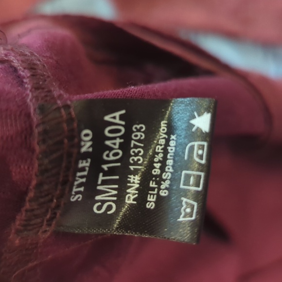 Pol top Heather maroon size L - Picture 4 of 4